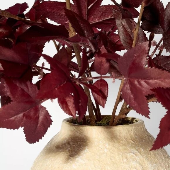 Potted Fall Leaf Arrangement in Vase Burgundy - Threshold Studio McGee - Target - Picture 3 of 5